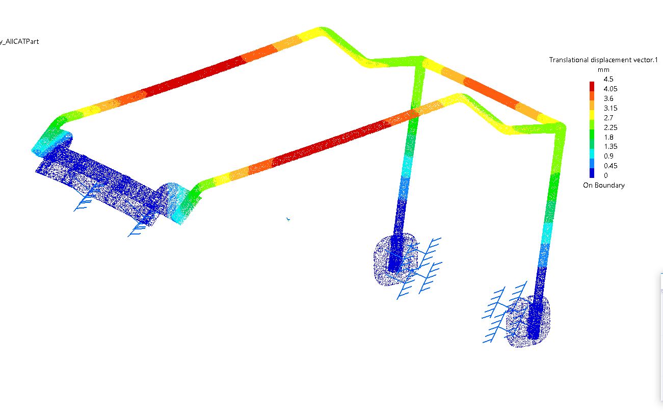 Motorcycle Canopy FEA Displacement