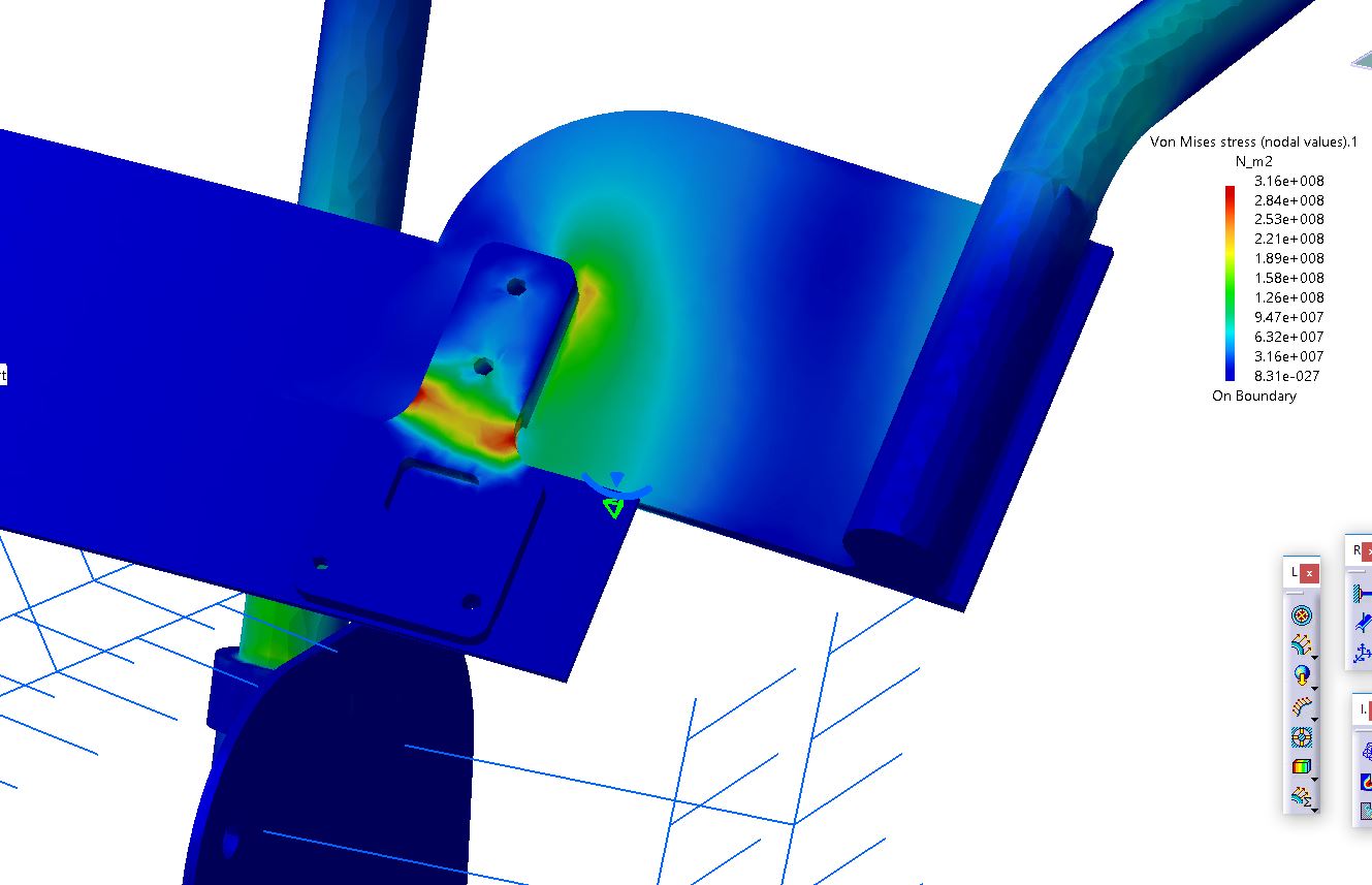 Motorcycle Canopy FEA Peak Stress